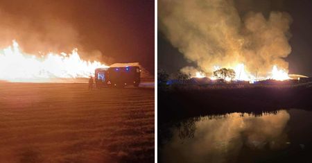 Ogromny pożar w zakładzie drewna. Przed strażakami długa walka