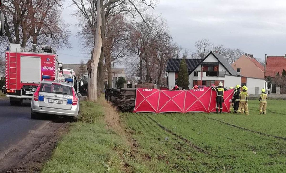 Śmiertelny wypadek w miejscowości Grodztwo koło Kruszwicy