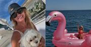 56-letnia Beata Ścibakówna ujarzmia różowego flaminga, prezentując NIENAGANNĄ sylwetkę na wakacjach (ZDJĘCIA)