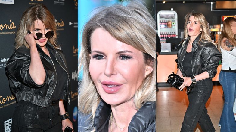 Joanna Racewicz na premierze "Toni" 