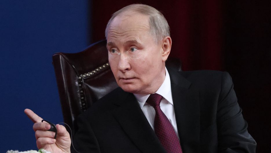 HARBIN, CHINA - MAY 17: (RUSSIA OUT) Russian President Vladimir Putin attends a meeting with students at the Harbin Institute of Technology on May 17, 2024 in Harbin, China. Russian President Vladimir Putin is in China for a two-day state visit. (Photo by Contributor/Getty Images)