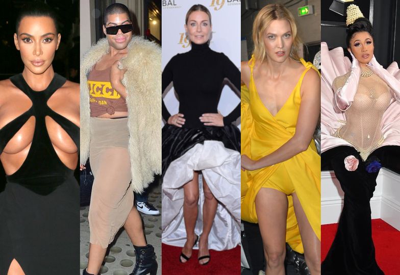 NAJGORSZE stylizacje lutego: półnaga Kim Kardashian, wulgarny EJ Johnson i przekalkowana kreacja Gosi Rozenek