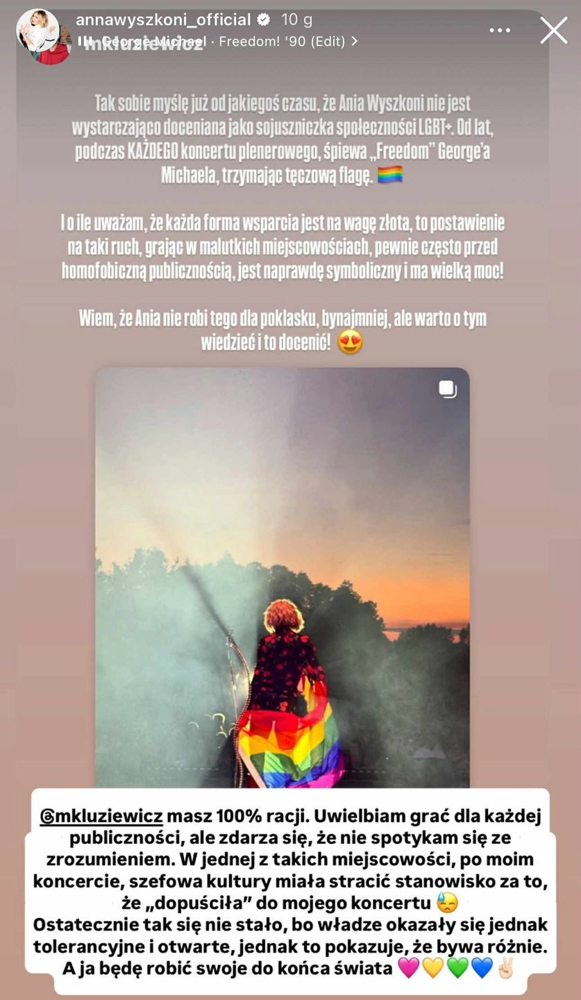 Ania Wyszkoni o wsparciu społeczności LGBT+