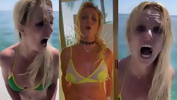 Odziana w bikini Britney Spears WYDZIERA SIĘ na pokładzie łodzi. Przykry widok? (WIDEO)