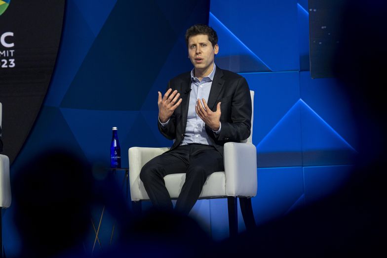 Sam Altman, chief executive officer of OpenAI, during the Asia-Pacific Economic Cooperation (APEC) CEO Summit in San Francisco, California, US, on Thursday, Nov. 16, 2023. Executives from large multinationals are converging on the sidelines of APEC in San Francisco this week for an audience with the Chinese president and other Asian leaders as long-frosty US-China relations show only tentative signs of warming. Photographer: David Paul Morris/Bloomberg via Getty Images