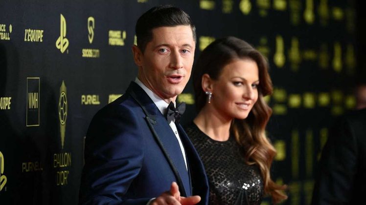 Anna i Robert Lewandowscy na gali Złotej Piłki