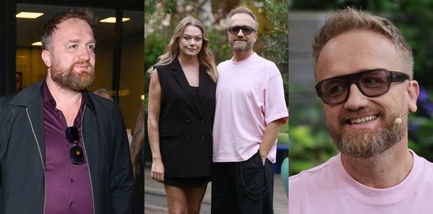 Bartłomiej Kasprzykowski wpadł z Tamarą Arciuch do śniadaniówki. Internauci ONIEMIELI na widok szczuplejszego o 21 kg aktora: "Jak wino!" (ZDJĘCIA)