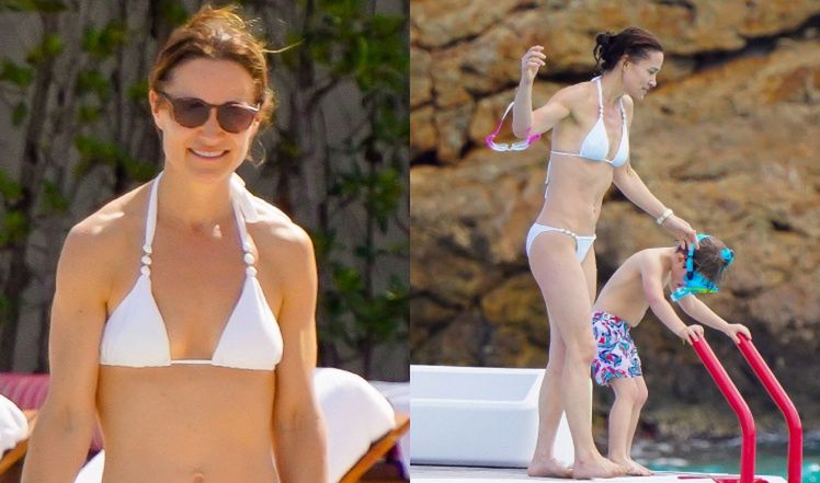 
Pippa Middleton z rodziną na plaży w Eden Rock