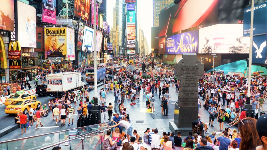 Times Square przed pandemią był zawsze pełen turystów