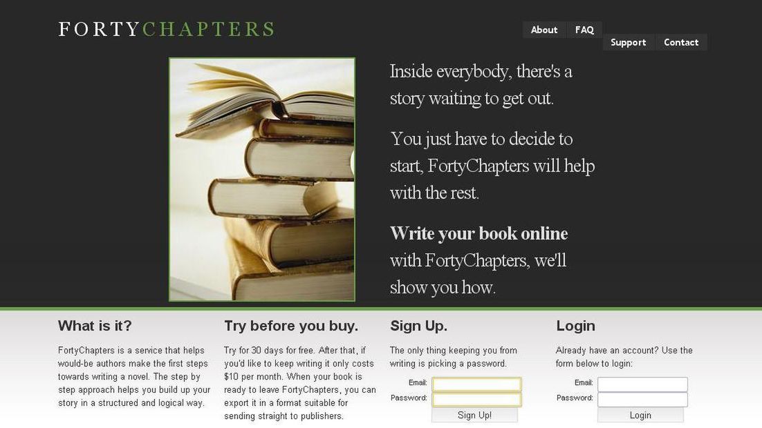 FortyChapters ułatwi ci napisanie powieści 1