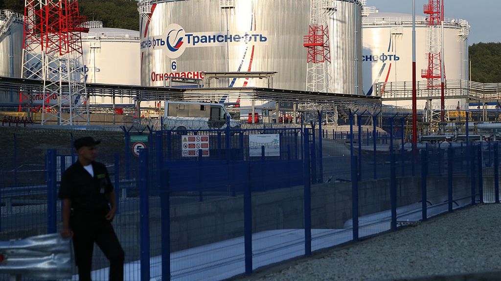 Russian President Vladimir Putin Visits Oil Terminal Shehskharis Of Transneft
NOVOROSSYISK, RUSSIA - AUGUST 20:  A general view at the Sheskharis trans shipment Oil Terminal of Chernomortransfneft, a brach of Transneft on August, 20, 2015 in Novorossiysk, Russia,. (Photo by Sasha Mordovets/Getty Images)
Sasha Mordovets