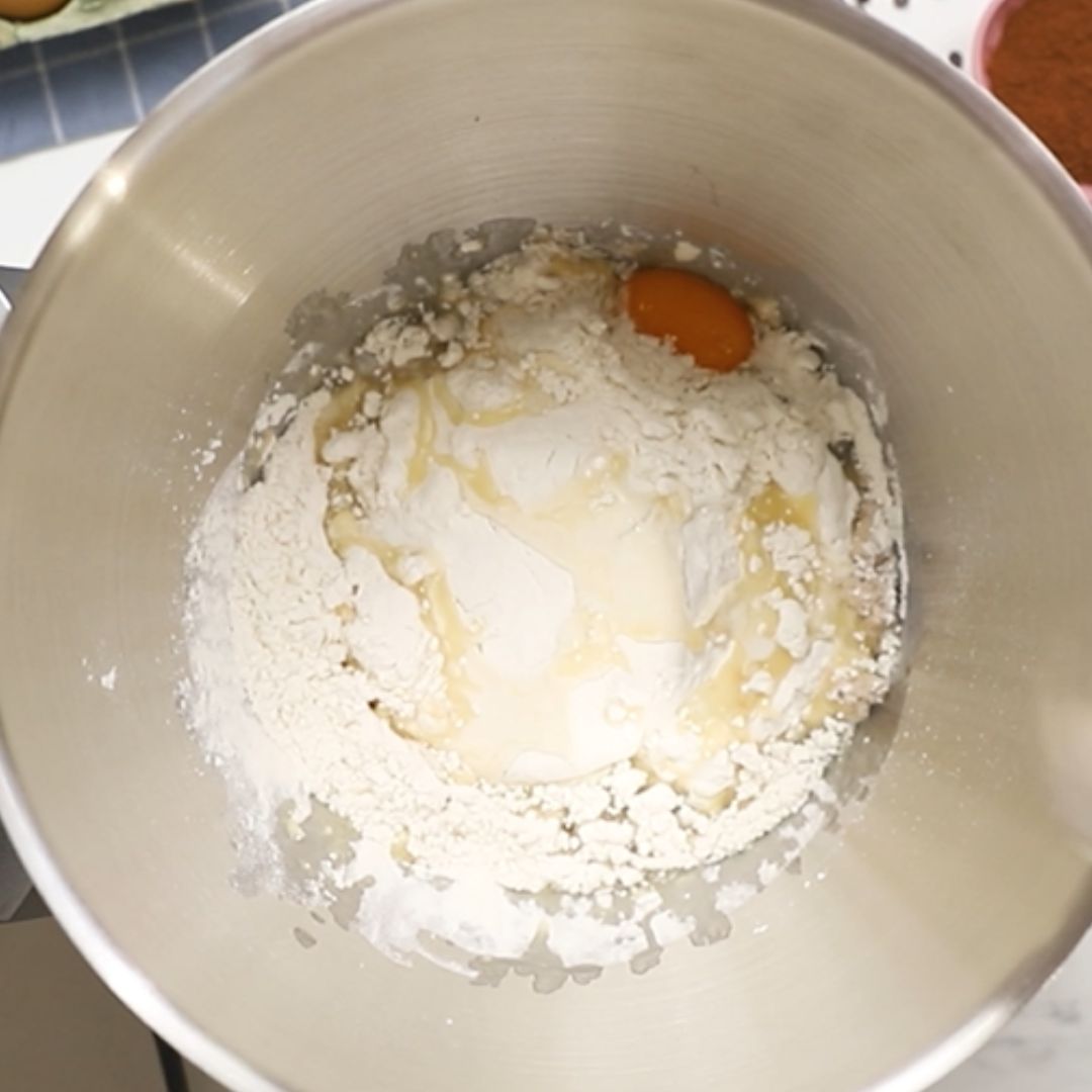 The base of today's bake is yeast dough.