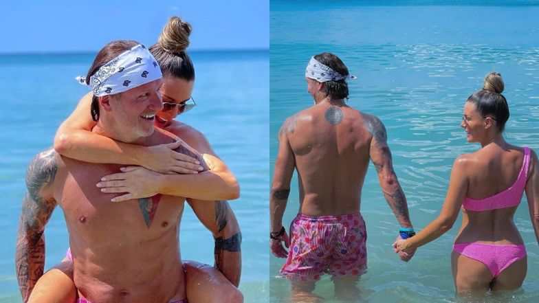 Małgorzata Rozenek i Radosław Majdan pluskają się w oceanie