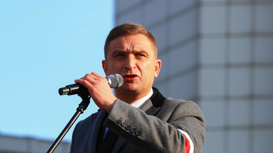 Marsz Niepodleg?o?ci 202111.11.2021 Warszawa Marsz Niepodleglosci 2021 spolecznych organizatorow srodowisk narodowych pod formalnym patronatem Urzedu do Spraw Kombatantow w Warszawie  Fot. Rafal Gaglewski/REPORTER
n/z: Robert BakiewiczRafal Gaglewski/REPORTER