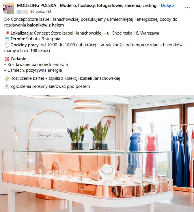 Izabela Janachowska szuka pracownika