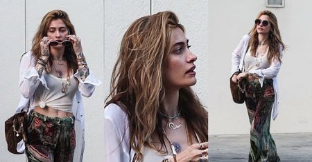 Dawno niewidziana Paris Jackson w stylówce boho zwraca ubrania do butiku Diora. Modna? (ZDJĘCIA)