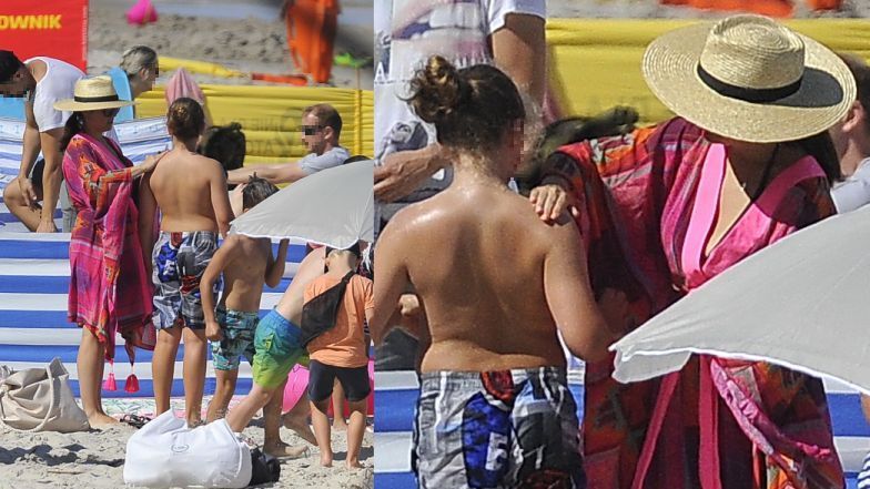 Kasia Cichopek na plaży