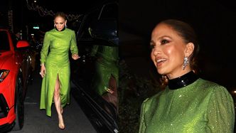 Jennifer Lopez chwali się umięśnionymi nogami, krocząc na urodziny menadżera. Udana stylizacja?