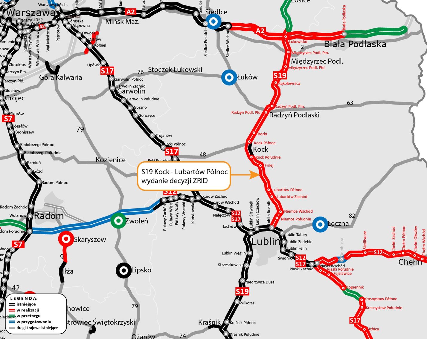 Mapa realizacji inwestycji