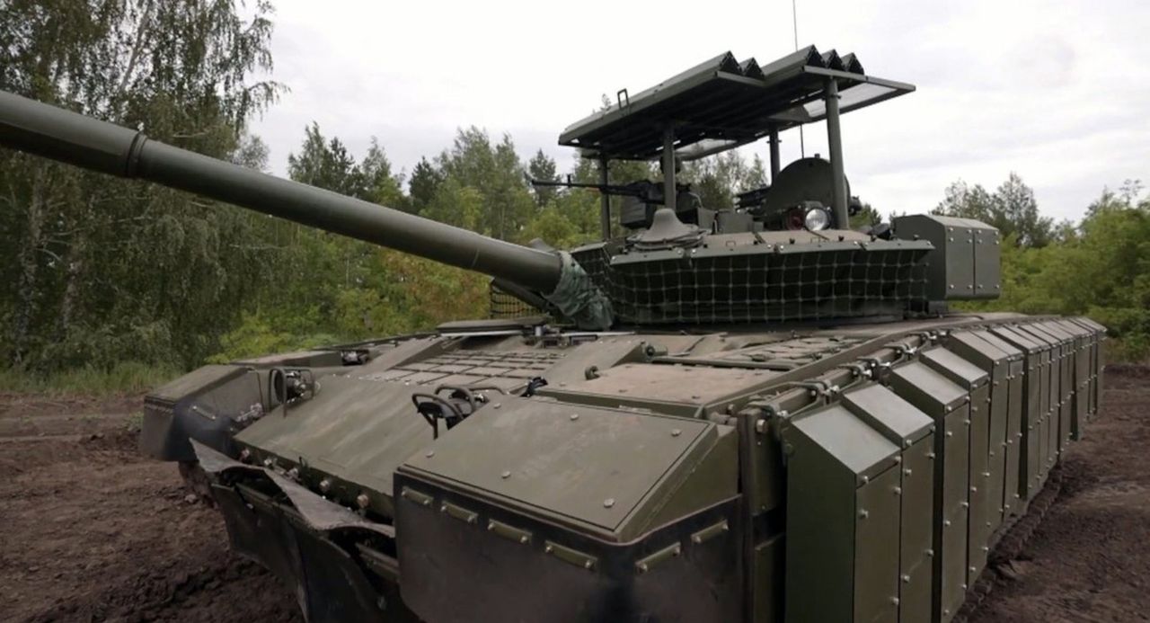 Modernized T-80BVM tank