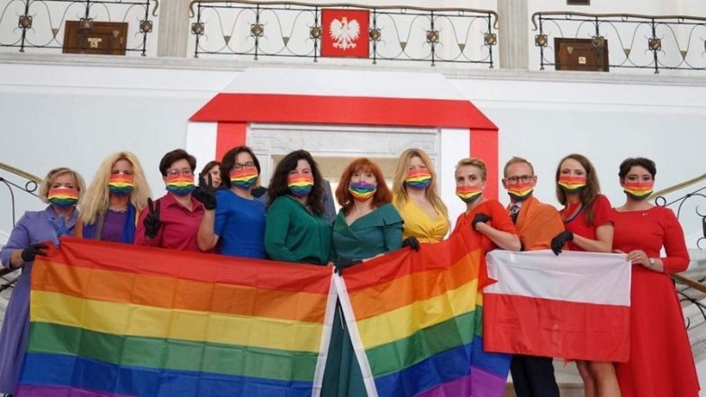 Posłowie Lewicy na zaprzysiężeniu Andrzeja Dudy