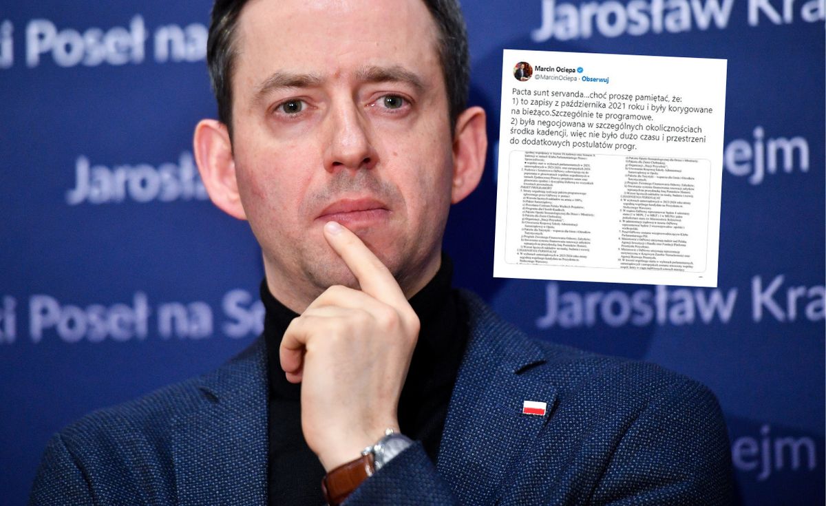 Marcin Ociepa ujawnił umowę koalicyjną z PiS