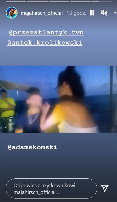Maja Hirsch policzkuje Antka Królikowskiego 