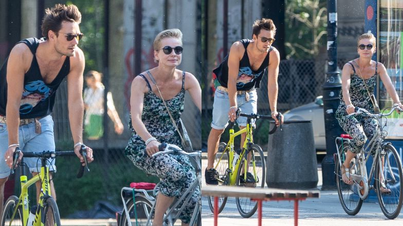 Magdalena Cielecka i Bartosz Gelner przyłapani podczas rowerowej przejażdżki