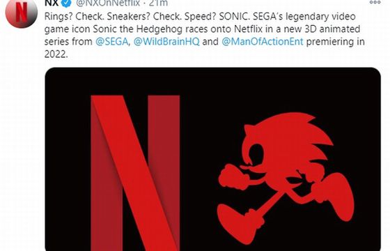 Netflix stworzy animację 3D o Jeżu Sonic