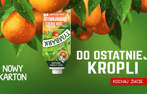 Tymbark w nowym kartonie reklamowany „do ostatniej kropli” (wideo)