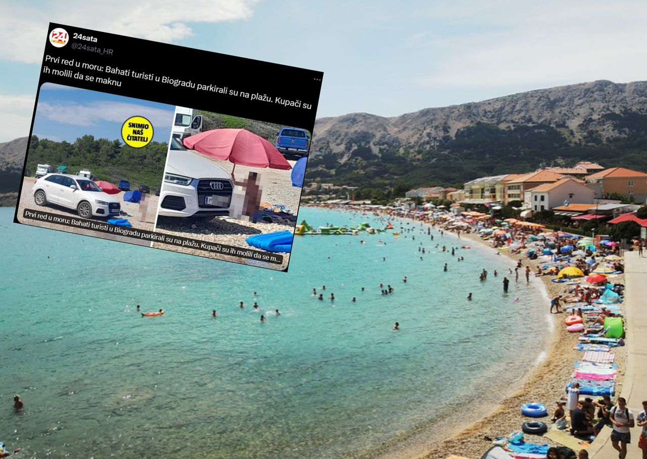 Audi on the shore: Anger over tourists parking on Croatian beach