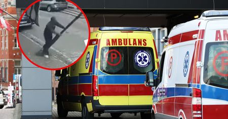 Wypadek w Nowym Targu. Lampa uliczna spadła na przechodniów