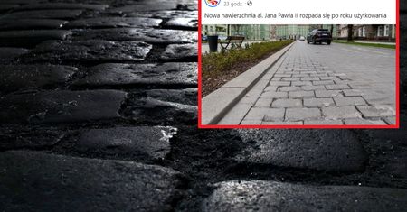 ''Jakoś'' zamiast ''jakość''. W Szczecinie nowa nawierzchnia kruszy się po roku użytkowania