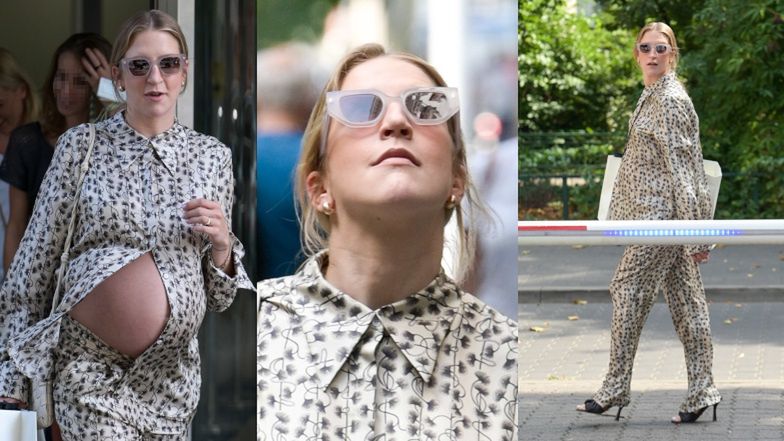 Lara Gessler eksponuje ciążowy brzuszek na ulicach Warszawy