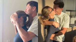Robert Lewandowski sprawił żonie niespodziankę. Potem zaskoczył ją NAMIĘTNYM pocałunkiem [ZDJĘCIA]