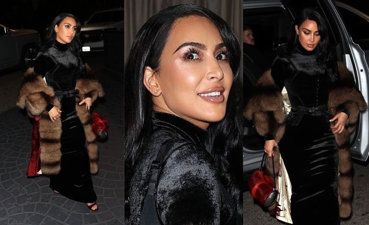 Kim Kardashian pędzi na świąteczne spotkanie