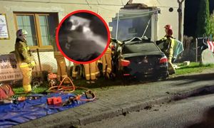 Wszystko się nagrało. Pokazali, jak 18-latek wbił się BMW w dom