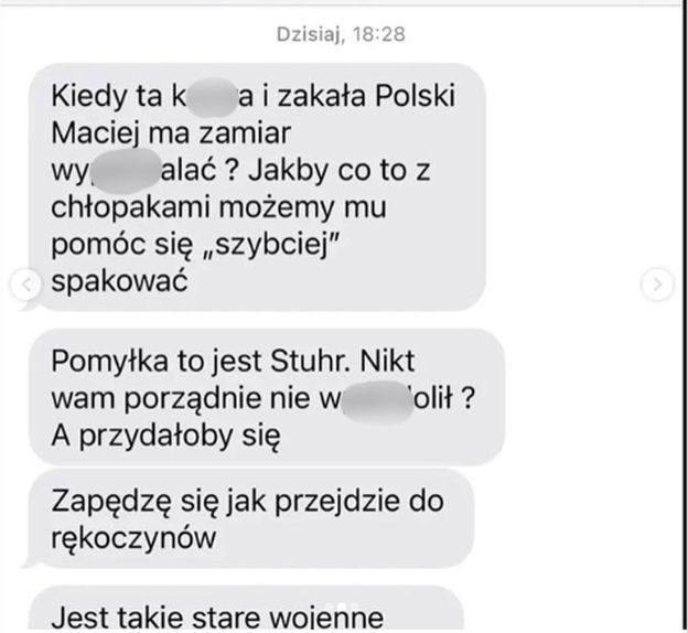 Maciej Stuhr DOSTAJE GROŹBY po tym, jak zagrał w filmie "Zielona granica"! Jego żona pokazała SMS-y: "Nikt wam porządnie nie WP****OLIŁ..."