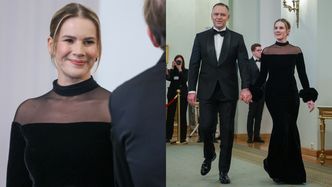 Marta Nawrocka zadaje szyku podczas spotkania z korpusem dyplomatycznym. Pierwsza dama postawiła na PRZEŚWITY (ZDJĘCIA)