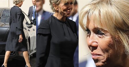 Elegancka Brigitte Macron z mężem na audiencji w Watykanie (ZDJĘCIA)