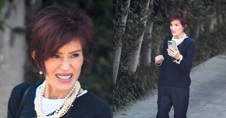 Obwieszona perłami Sharon Osbourne stroi miny i prezentuje ODCHUDZONĄ sylwetkę