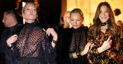 Kate Moss przybyła na pokaz Saint Laurent w PRZEŚWITUJĄCEJ bluzce