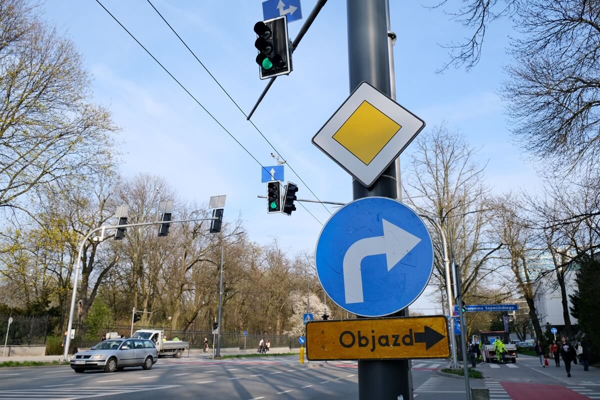 Objazd na Al. Racławickich