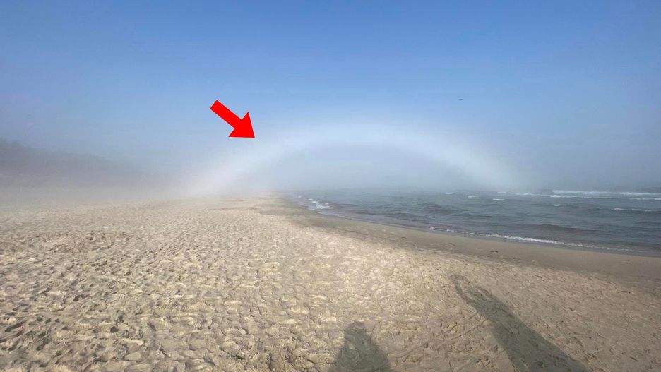 Biała tęcza nad polskim Bałtykiem (Niechorze)