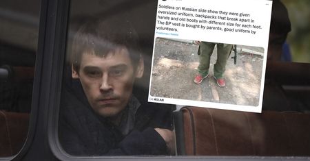 Obraz nędzy i rozpaczy rosyjskiej armii. Idą na wojnę w trampkach
