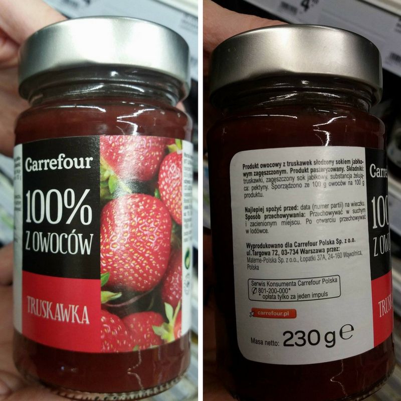 Dżem truskawkowy marki Carrefour