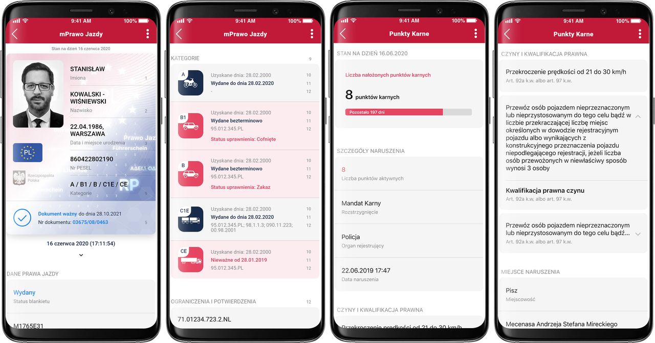 W aplikacji mObywatel będzie można sprawdzić nie tylko uprawnienia, ale i Punkty Karne, źródło: Ministerstwo Cyfryzacji.
