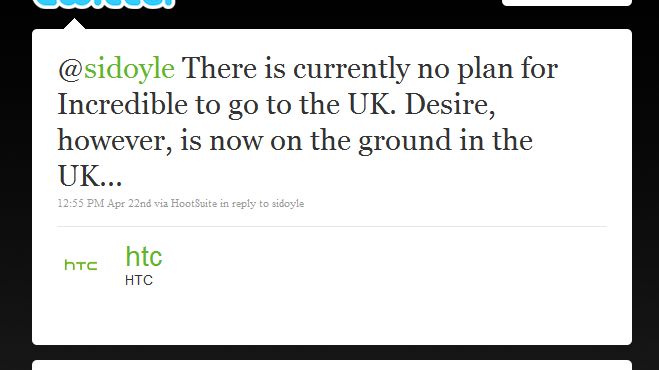 HTC Droid Incredible nie będzie dostępny w Europie 1