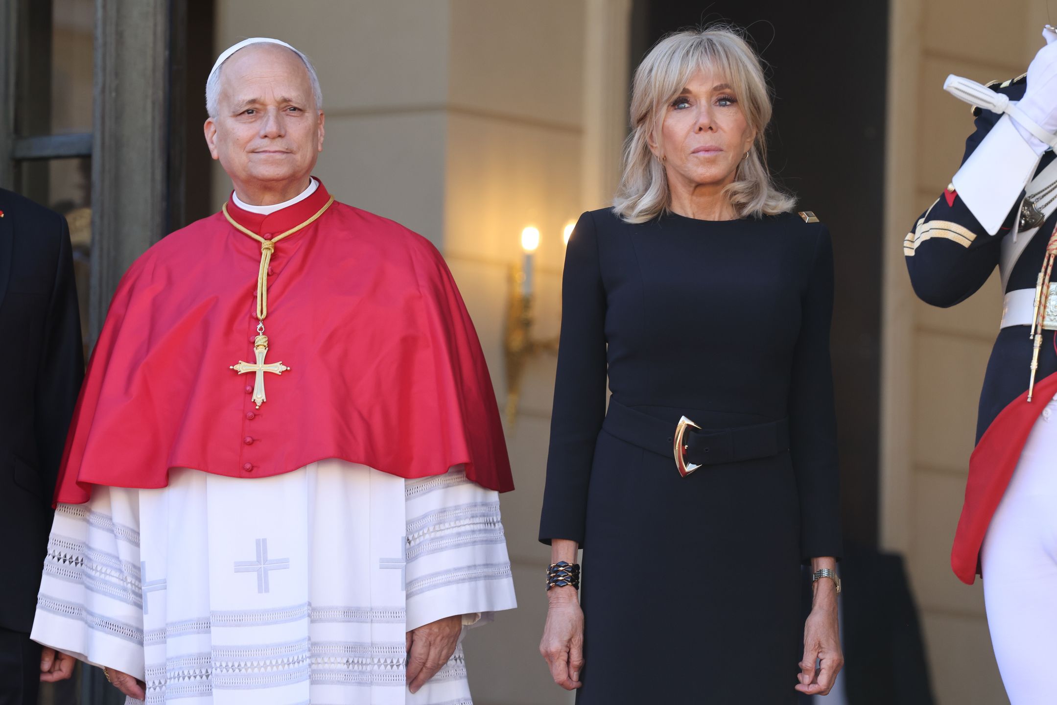 Brigitte Macron podczas spotkania z papieżem