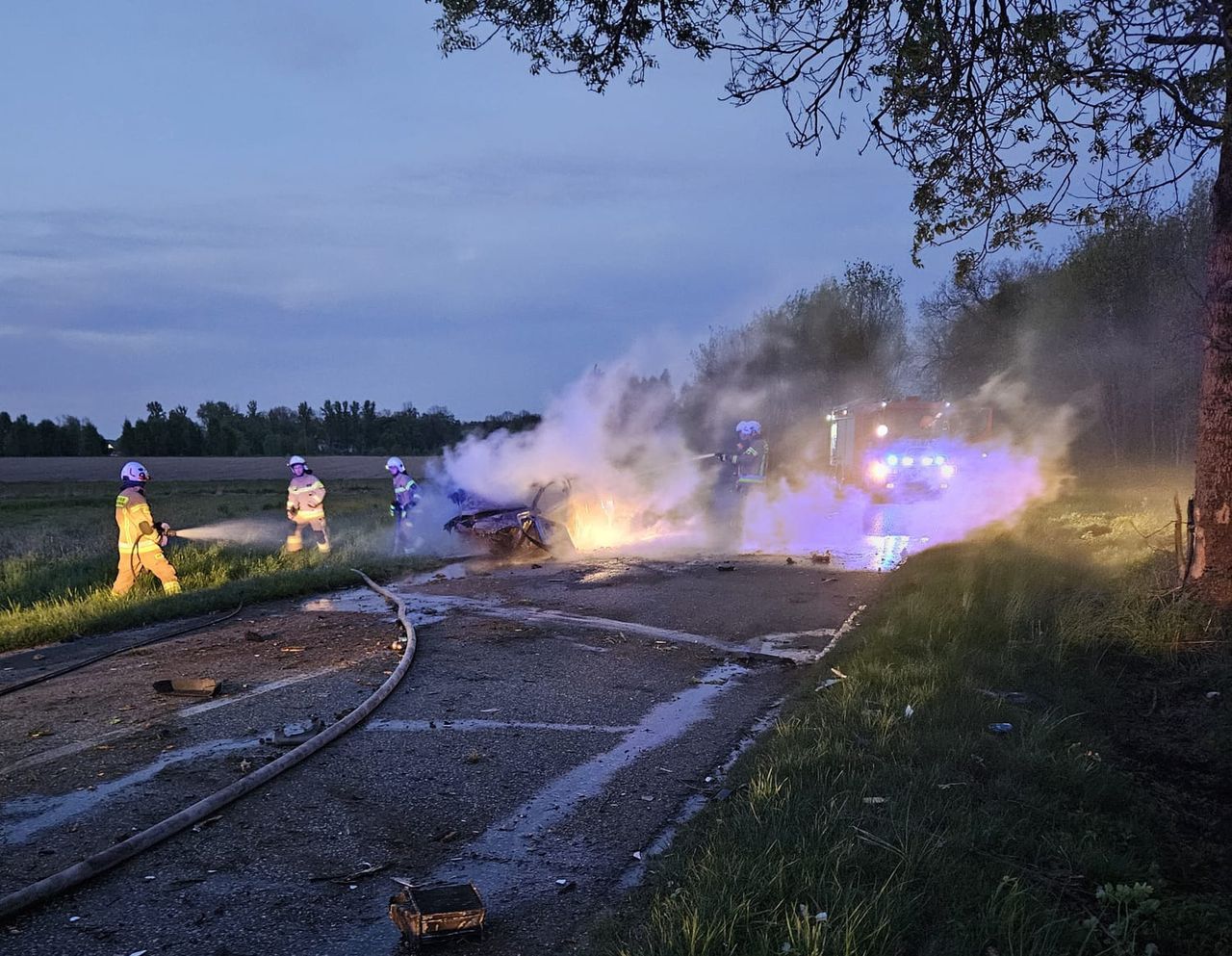 Dramat na Mazowszu. Pościg policyjny, kierowca nie żyje